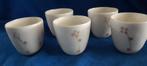 5 porseleinen Bekers met Bloemetjes, Huis en Inrichting, Keramiek, Ophalen of Verzenden, Zo goed als nieuw, Overige stijlen
