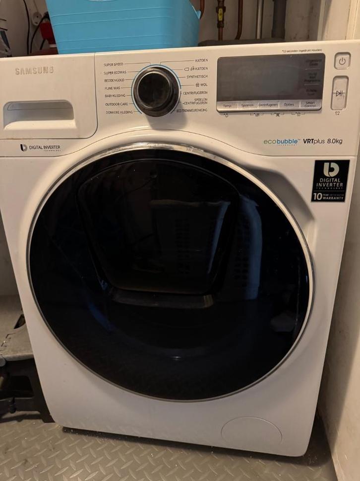 Samsung wasmachine ecobubble VRT plus 8 kg, Witgoed en Apparatuur, Wasmachines, Zo goed als nieuw, Voorlader, 6 tot 8 kg, 85 tot 90 cm