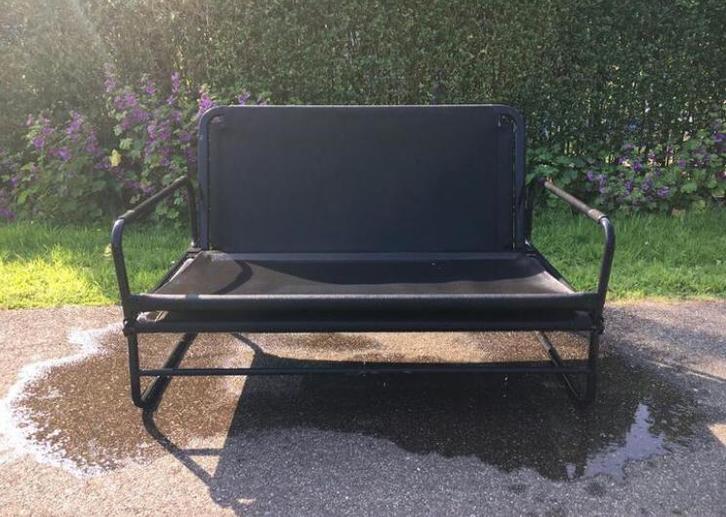 1X HAMMARN Slaapbank, Huis en Inrichting, Slaapkamer | Slaapbanken, Gebruikt, 120 cm, 200 cm, Tweepersoons, Grijs, Ophalen of Verzenden