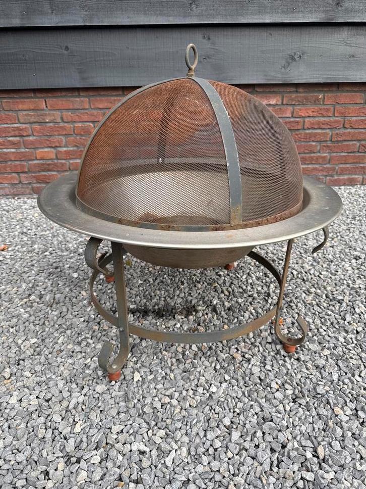 Mooie Vuurkorf met Deksel, Tuin en Terras, Vuurkorven, Gebruikt, Vuurkorf, Ophalen of Verzenden