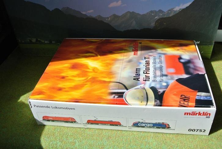 Marklin 00752 Alarm für Florian 11, 24 Brandweer-wagons, Hobby en Vrije tijd, Modeltreinen | H0, Nieuw, Treinset, Wisselstroom