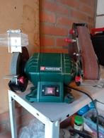 Parkside Bandschuurmachine met Slijpsteen, Doe-het-zelf en Verbouw, Gereedschap | Slijpmachines, Ophalen, Gebruikt, Minder dan 700 watt