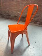 Oranje stapelstoel, metaal (3stuks), Huis en Inrichting, Stoelen, Ophalen, Overige kleuren, Zo goed als nieuw, Metaal