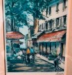 Aquarel leuke oude aquarel Frankrijk Paris jaren 20 schilder, Antiek en Kunst, Kunst | Schilderijen | Klassiek, Ophalen of Verzenden