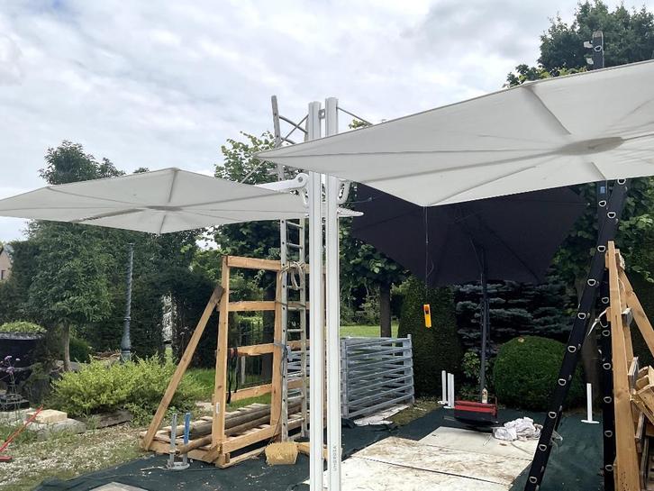 parasol, Tuin en Terras, Parasols, Gebruikt, Zweefparasol, Ophalen