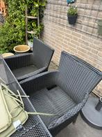 2 gratis tuinstoelen antraciet grijs, Ophalen, Gebruikt, Kunststof