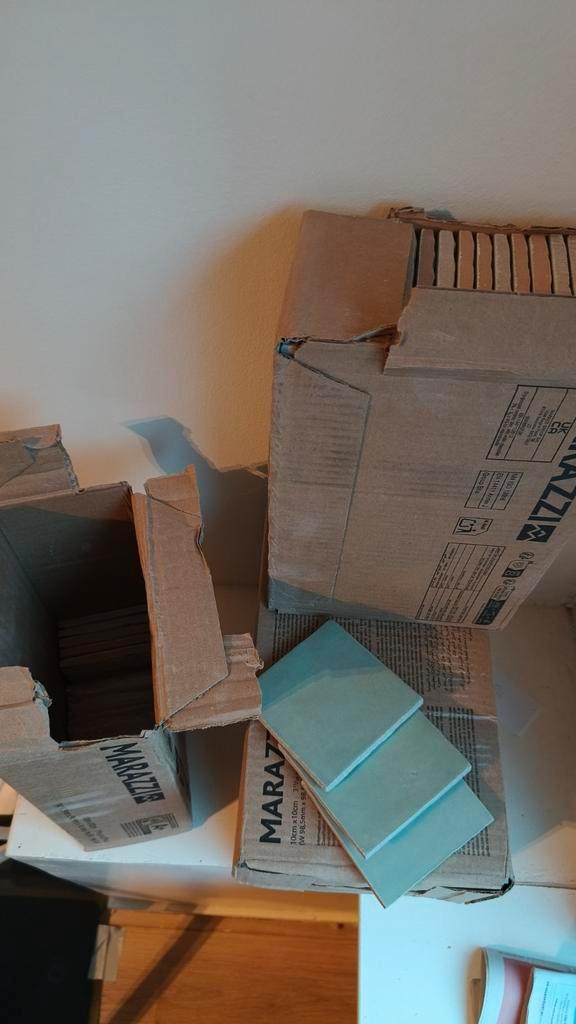 Marazzi Zellige Turchese saliegroene tegels 10x10 - 1,5m2, Doe-het-zelf en Verbouw, Tegels, Zo goed als nieuw, Wandtegels, Keramiek