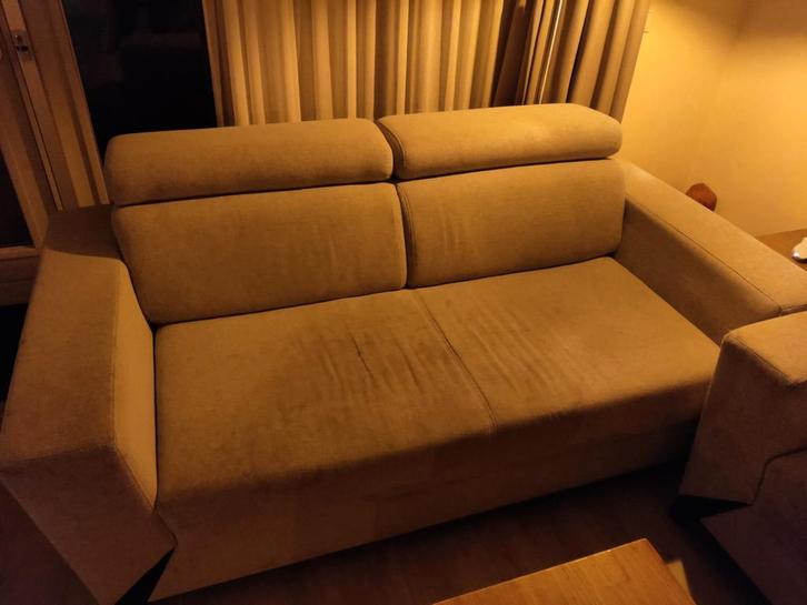 Gratis - 2 bankstellen - op te halen 24/25 januari, Huis en Inrichting, Banken | Bankstellen, Gebruikt, Rechte bank, Tweepersoons