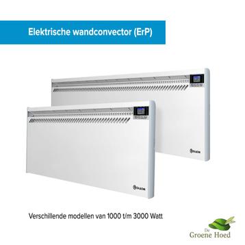 Elektrische wandconvector met elektronische thermostaat, 2kW