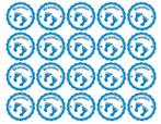 Traktatie bedankjes stickers vel babyvoetjes met naam, Ophalen of Verzenden, Nieuw, Sticker