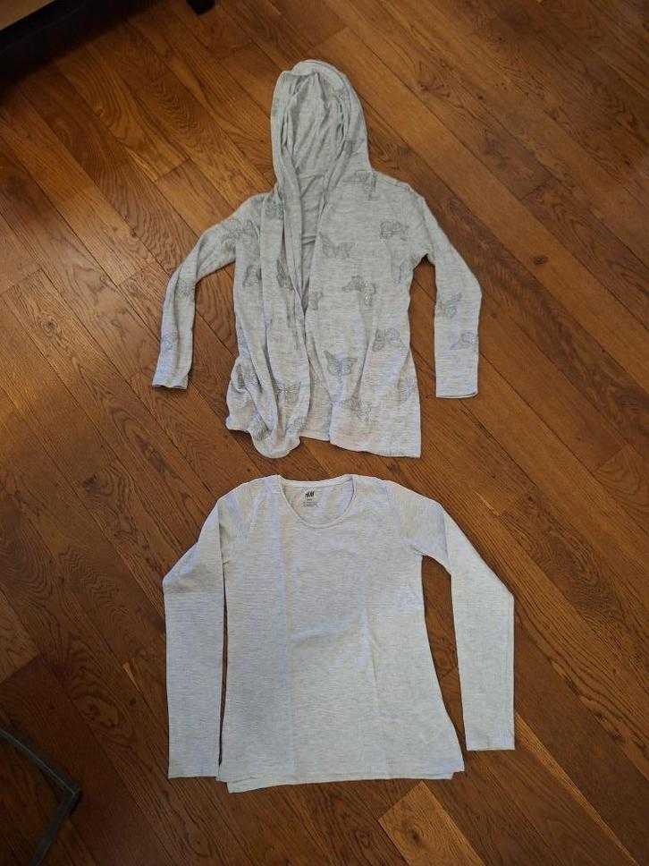 2-delig setje (longsleeve met vest) maat 146/152, Kinderen en Baby's, Kinderkleding | Maat 146, Gebruikt, Meisje, Setje, Ophalen of Verzenden