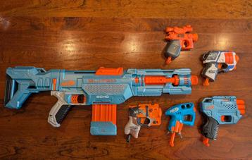 Nerf Elite 2.0 ECHO plus nog 5 kleine Nerfpistolen netjes beschikbaar voor biedingen