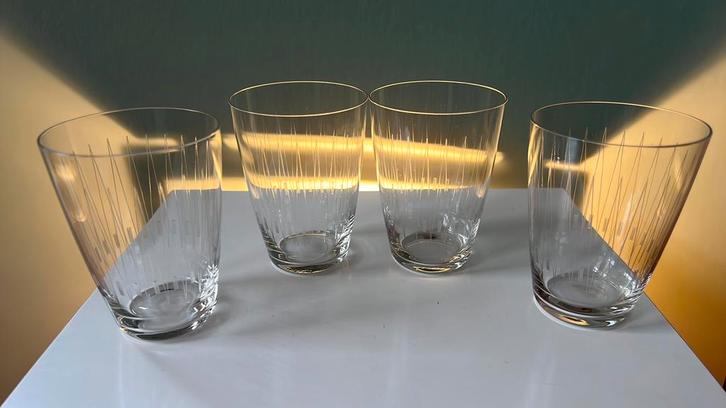 Antieke Zwitserse Waterglazen - Set van 4, Antiek en Kunst, Antiek | Glas en Kristal, Ophalen of Verzenden