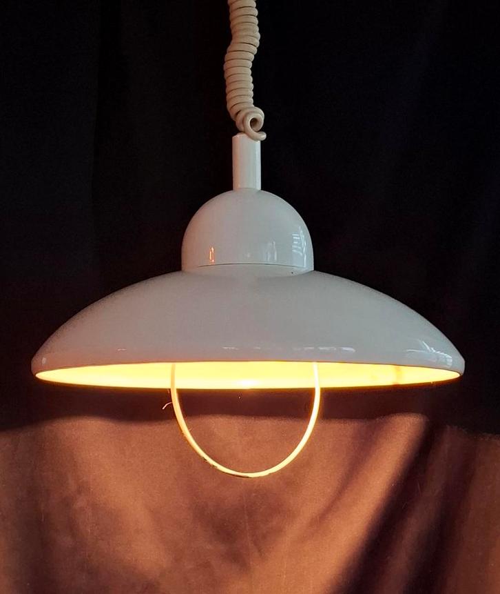 Vintage Retro Hanglamp Trekveer, Huis en Inrichting, Lampen | Hanglampen, Gebruikt, Minder dan 50 cm, Ophalen of Verzenden