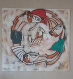 Dewa schilderij 125 x 115 cm, Antiek en Kunst, Ophalen