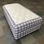 Hastens boxspring, Ophalen, Eenpersoons, Blauw, 210 cm