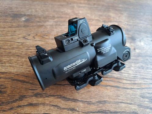 Airsoft Replica ELCAN SpecterDR 1–4x + RMR Red Dot + Mount, Audio, Tv en Foto, Optische apparatuur | Verrekijkers, Zo goed als nieuw