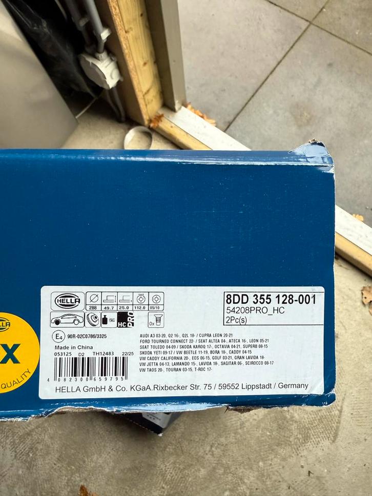 Nieuwe HELLA Remschijven voor Golf 7 en vag modellen, Auto-onderdelen, Remmen en Aandrijving, Audi, Seat, Volkswagen, Nieuw, Ophalen of Verzenden