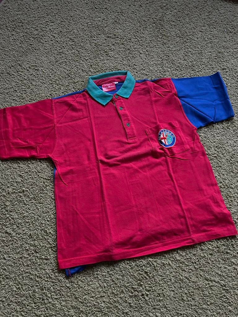Vintage Alfa Romeo Polo Maat L, Kleding | Heren, Ophalen of Verzenden, Zo goed als nieuw, Maat 52/54 (L), Rood