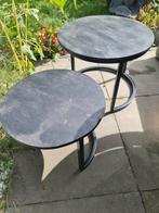 Ronde salontafels zwart 2 stuks, Ophalen of Verzenden, Zo goed als nieuw, Melodische percussie