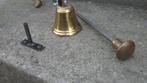 Koperen trekbel, voordeur deurbel messing, Ophalen of Verzenden, Gebruikt, Koper of Messing
