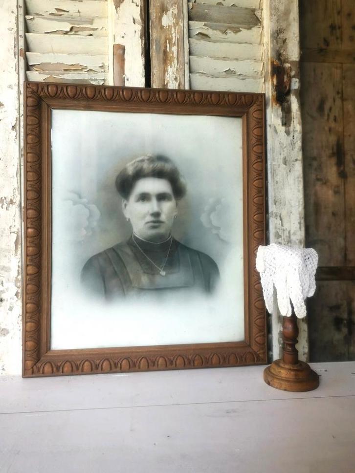 Brocante lijsten echtpaar, Antiek en Kunst, Kunst | Tekeningen en Foto's, Ophalen of Verzenden