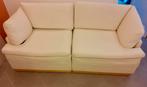 Gebroken wit bedbanken, gebruikt (twee x 90x90 ingeklapt), Ophalen, Gebruikt, 90 cm, Wit