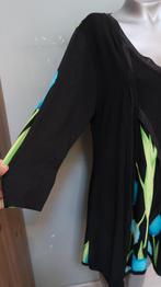 Magna prachtig tuniek 44/46 zwart groen blauw, Verzenden, Blouse of Tuniek, Zwart, Magna