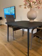 Tuintafel 1x1 SANTINA Glas/stenen tafelblad, Tuin en Terras, Ophalen, Nieuw