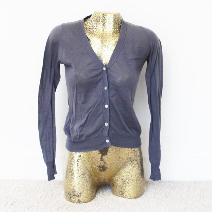 Mooi Sack's Vestje 100% Katoen (S) - 461 € 35,-, Kleding | Dames, Truien en Vesten, Zo goed als nieuw, Maat 36 (S), Paars, Ophalen of Verzenden