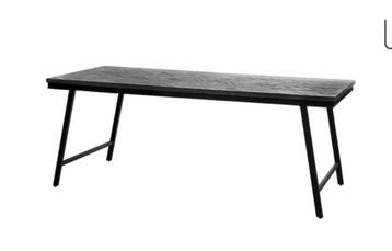 Zwarte eettafel met visgraatmotief blad (nieuw) beschikbaar voor biedingen
