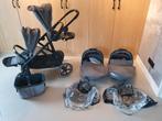 Cybex Tweeling Kinderwagen Gazelle S - Soho Grey, Kinderen en Baby's, Kinderwagens en Combinaties, Zo goed als nieuw, Verstelbare duwstang