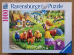 Ravensburger Puzzel - De kleurrijke wolwinkel - 1000 stukjes, Ophalen of Verzenden, 500 t/m 1500 stukjes, Legpuzzel, Zo goed als nieuw