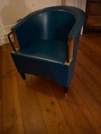 Paolo Piva – B&B Italia leren fauteuil turquoise, Ophalen, Gebruikt, 75 tot 100 cm, 50 tot 75 cm