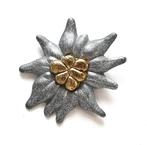 Edelweiss Schirmmütze Abzeichen, Verzenden, Landmacht, Duitsland, Embleem of Badge
