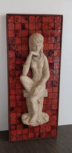 Mozaïek wandbord met meisje van polystone, Ophalen of Verzenden, Zo goed als nieuw