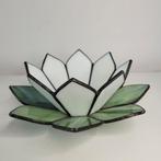 Glas in lood karsenhouder waterlelie lotus wit groen, Huis en Inrichting, Overige materialen, Ophalen of Verzenden, Zo goed als nieuw