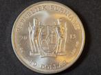 "NL Overzee" Suriname 10 $ 2013 1 OZ 999/000 Zilver., Koningin Beatrix, Zilver, Losse munt, Overige waardes