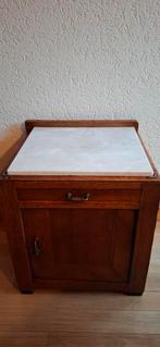 Vintage Nachtkastje,  met marmeren blad, Antiek en Kunst, Antiek | Meubels | Kasten, Ophalen