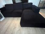 Hoekbank zwart velvet, Ophalen, Zo goed als nieuw, Vierpersoons of meer, Stof