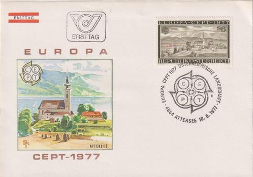 Oostenrijk 1977 EUROPA Toerisme schilderij S212, Postzegels en Munten, Postzegels | Eerstedagenveloppen, Onbeschreven, Europa