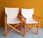 Set van 2 Regisseursstoelen - Canvas opklapbaar, tuinstoelen, Hout, Gebruikt, Twee, Regisseursstoel