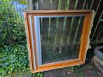 SK06 VELUX compleet met gootstukken en rolgordijn 114x118, Gebruikt, Raamkozijn, 75 tot 150 cm, Hout