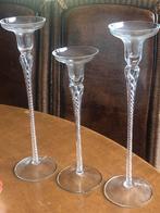 Kaarsenstandaard slingerglas, Huis en Inrichting, Woonaccessoires | Kandelaars en Kaarsen, Ophalen of Verzenden, Zo goed als nieuw