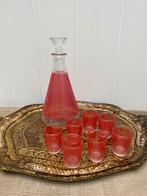 Vintage Franse karaf met glaasjes likeur karafje, Antiek en Kunst, Ophalen of Verzenden