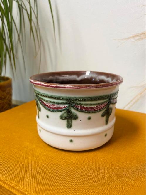 Mooie pot vintage bloempot plantenpot Strehla GDR keramiek, Antiek en Kunst, Antiek | Keramiek en Aardewerk, Ophalen of Verzenden