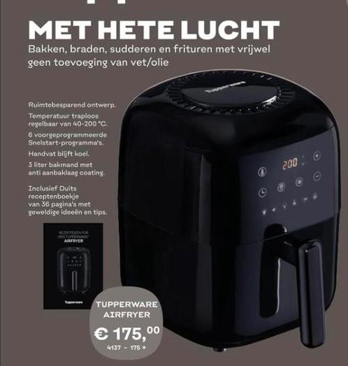 SPLINTERNIEUW Airfryer van het originele merk Tupperware!, Witgoed en Apparatuur, Airfryers, Nieuw, Ophalen of Verzenden