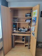 Beuken Computerkast met Opbergruimte, Huis en Inrichting, Kasten | Computermeubels, Ophalen, Gebruikt, 70 tot 120 cm, Metaal