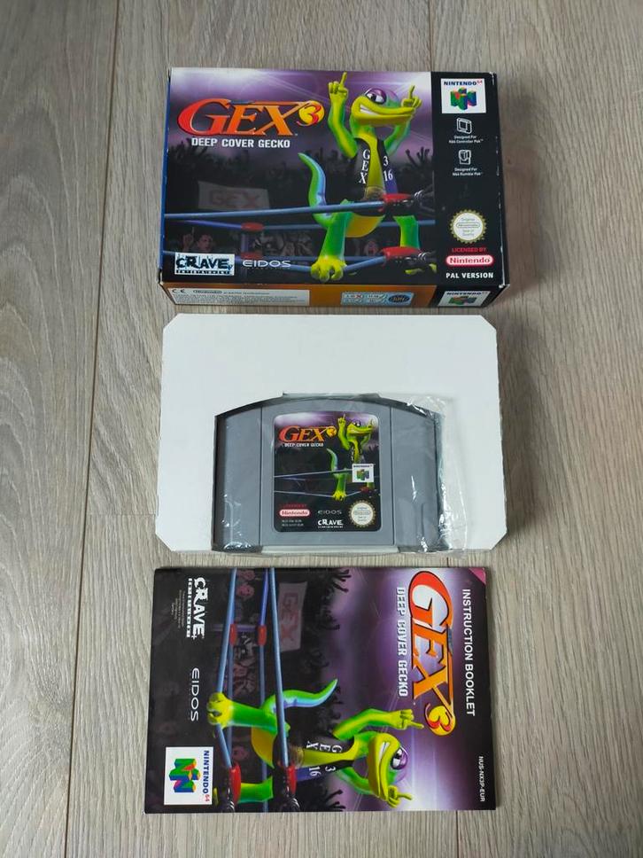 Nintendo 64 Gex 3 Deep Cover Gecko, Spelcomputers en Games, Games | Nintendo 64, Zo goed als nieuw, Platform, 1 speler, Vanaf 7 jaar