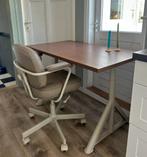 Ikea IDÅSEN Bureau + ALEFJÄLL Bureaustoel SET, Huis en Inrichting, Ophalen, In hoogte verstelbaar, Zo goed als nieuw, Bureau